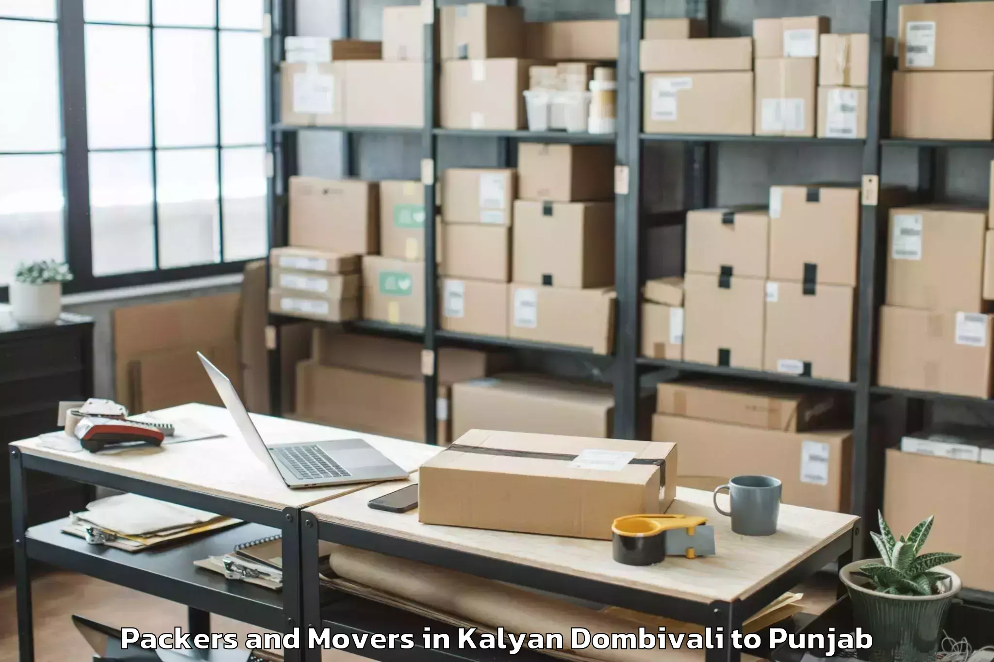 Reliable Kalyan Dombivali to Dera Bassi Packers And Movers